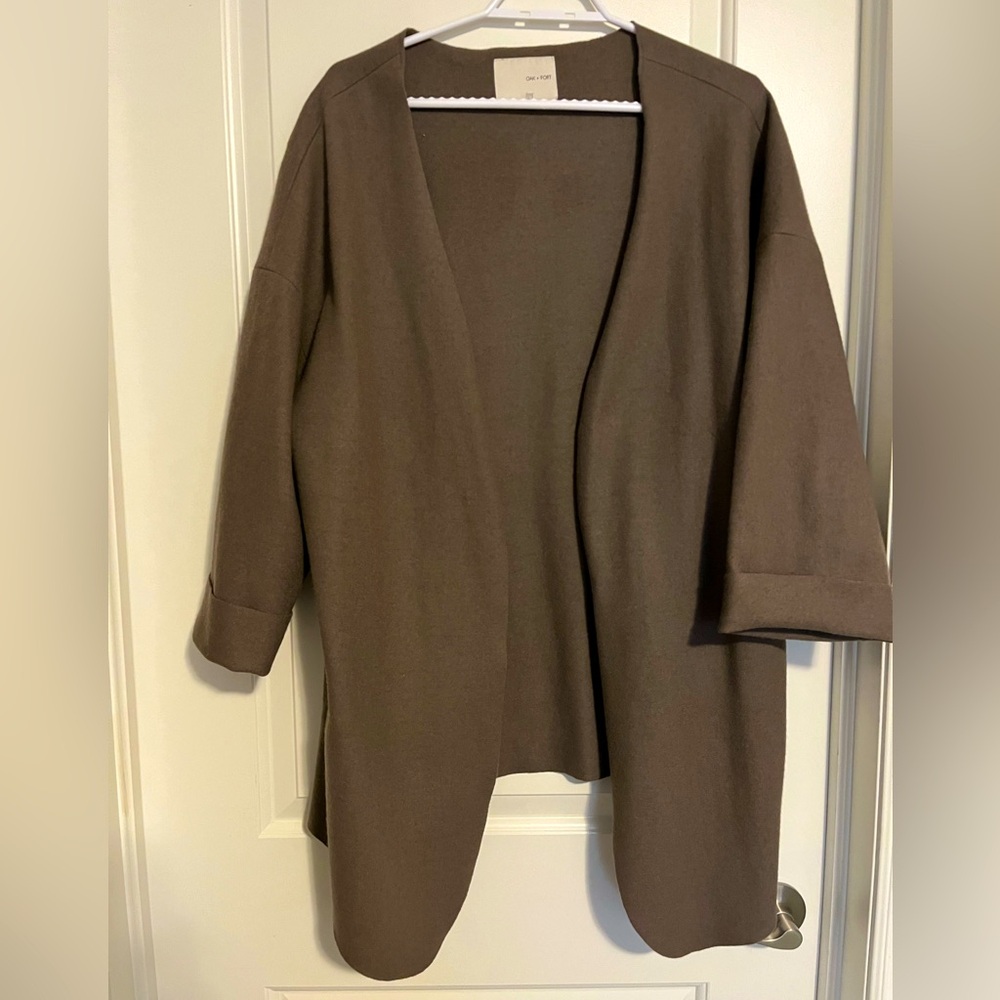 OAK+FORT Long  wool blend open cardigan size L